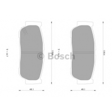 0 986 AB1 065 BOSCH Комплект тормозных колодок, дисковый тормоз