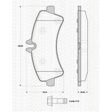 8110 10559 TRISCAN Комплект тормозных колодок, дисковый тормоз