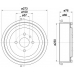 MBD003 MINTEX Тормозной барабан