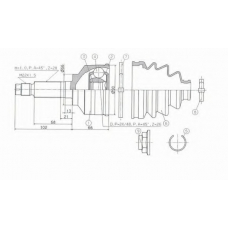 IA-6003 ASHUKI Шарнирный комплект, приводной вал