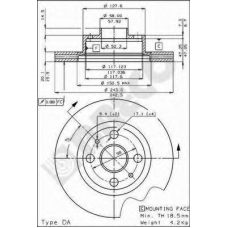 BS 7858 BRECO Тормозной диск