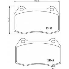 8DB 355 010-681 HELLA Комплект тормозных колодок, дисковый тормоз