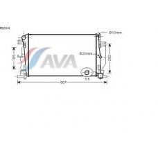 MS2444 AVA Радиатор, охлаждение двигателя