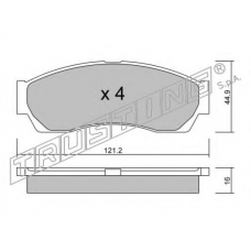913.0 TRUSTING Комплект тормозных колодок, дисковый тормоз