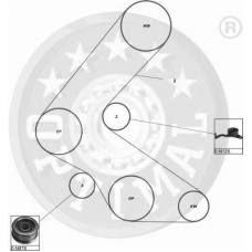 SK-1168 OPTIMAL Комплект ремня грм