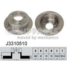 J3310510 NIPPARTS Тормозной диск