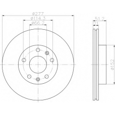 8DD 355 108-901 HELLA Тормозной диск