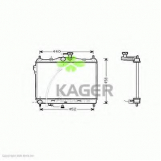 31-1257 KAGER Радиатор, охлаждение двигателя