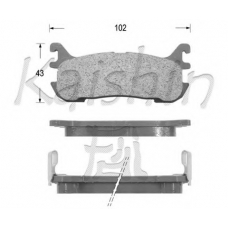 FK3094 KAISHIN Комплект тормозных колодок, дисковый тормоз