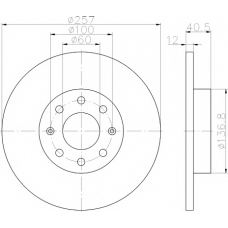 8DD 355 114-351 HELLA PAGID Тормозной диск