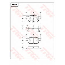 GDB7729 TRW Комплект тормозных колодок, дисковый тормоз