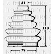 BCB6082 BORG & BECK Пыльник, приводной вал