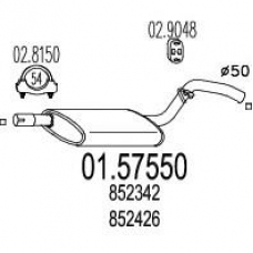 01.57550 MTS Средний глушитель выхлопных газов