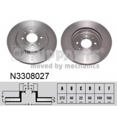 N3308027 NIPPARTS Тормозной диск