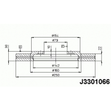 J3301066 NIPPARTS Тормозной диск