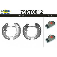 79KT0012 ICER Комплект тормозных колодок