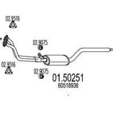 01.50251 MTS Средний глушитель выхлопных газов