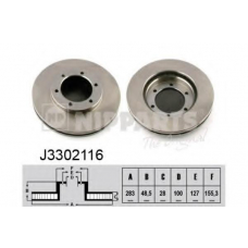 J3302116 NIPPARTS Тормозной диск
