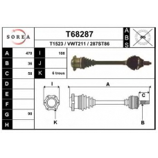 T68287 EAI Приводной вал