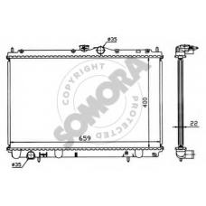 186040 SOMORA Радиатор, охлаждение двигателя