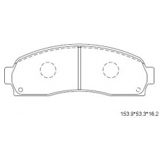 KD6304 ASIMCO Комплект тормозных колодок, дисковый тормоз