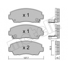 22-0283-0 METELLI Комплект тормозных колодок, дисковый тормоз