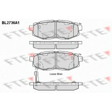 BL2736A1 FTE Комплект тормозных колодок, дисковый тормоз