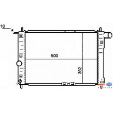 8MK 376 726-501 HELLA Радиатор, охлаждение двигателя