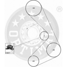 SK-1002 OPTIMAL Комплект ремня грм