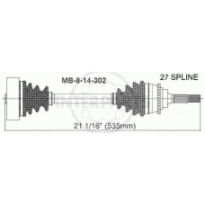 MB-8-14-302 InterParts Приводной вал