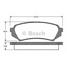 0 986 TB2 347 BOSCH Комплект тормозных колодок, дисковый тормоз