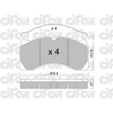 822-603-0 CIFAM Комплект тормозных колодок, дисковый тормоз