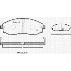 8110 43008 TRIDON Brake pads - front