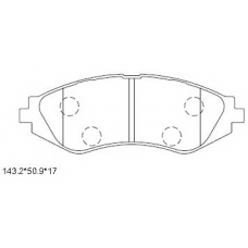 KD9734 ASIMCO Комплект тормозных колодок, дисковый тормоз