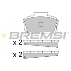 BP2048 BREMSI Комплект тормозных колодок, дисковый тормоз