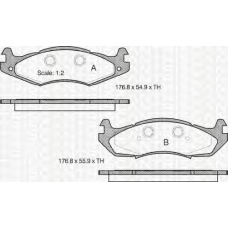 8110 80524 TRIDON Brake pads - front