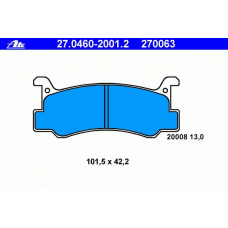 27.0460-2001.2 ATE Колодки тормозные