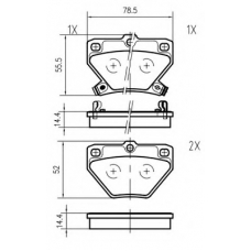 K640600 Vema Комплект тормозных колодок, дисковый тормоз