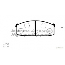 N009-05 ASHUKI Комплект тормозных колодок, дисковый тормоз