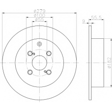 8DD 355 110-501 HELLA PAGID Тормозной диск