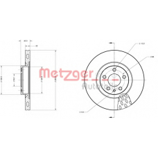 6110084 METZGER Тормозной диск