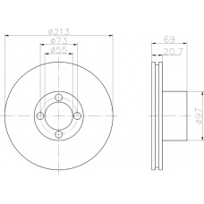 8DD 355 103-471 HELLA PAGID Тормозной диск