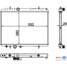 8MK 376 767-101 HELLA Радиатор, охлаждение двигателя