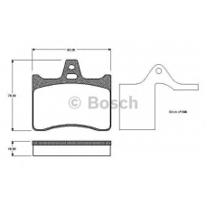 0 986 TB2 493 BOSCH Комплект тормозных колодок, дисковый тормоз