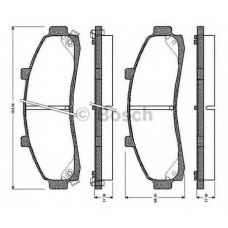 0 986 TB2 273 BOSCH Комплект тормозных колодок, дисковый тормоз
