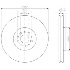 8DD 355 109-381 HELLA Тормозной диск