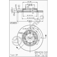 08.4786.10 BREMBO Тормозной диск