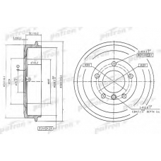 PDR1035 PATRON Тормозной барабан