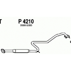 P4210 FENNO Средний глушитель выхлопных газов