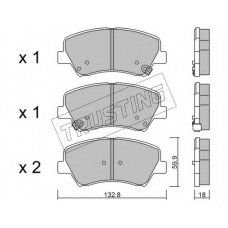 960.0 TRUSTING Комплект тормозных колодок, дисковый тормоз